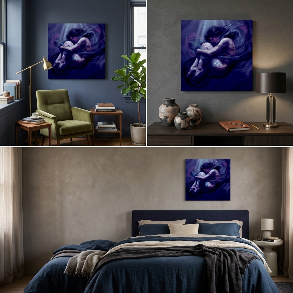 "Drowning" Classical Study Matte Canvas Print | Fine Art Form Study