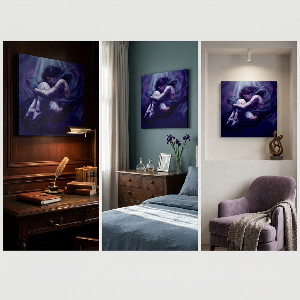 "Drowning" Classical Study Matte Canvas Print | Fine Art Form Study