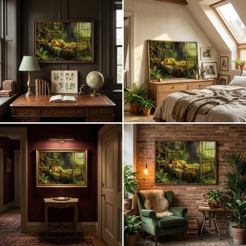 "Overgrown: The Industrial Loneliness" Classical Study Matte Canvas Print | Fine Art Form Study