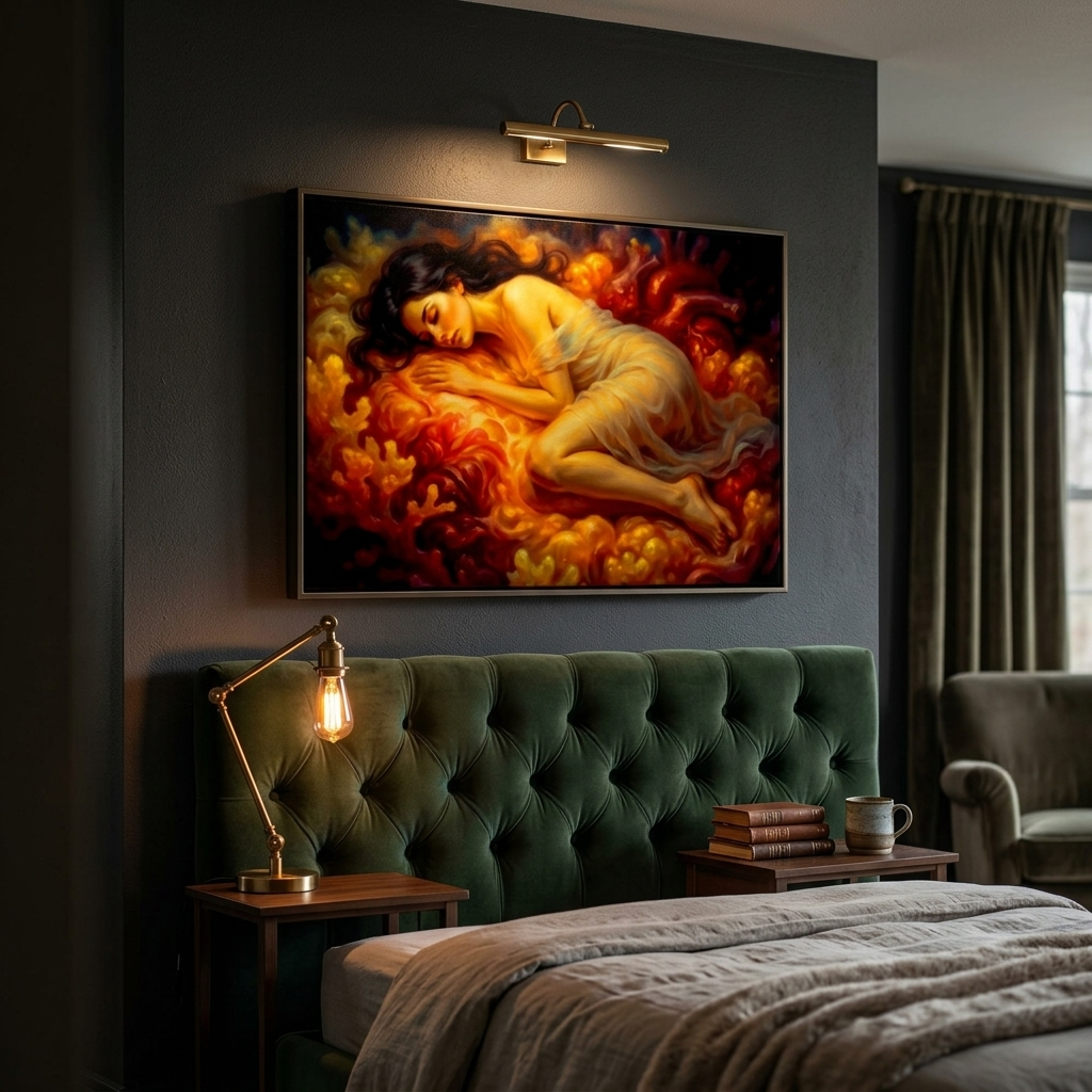"She Sleeps in your Heart" Classical Study Matte Canvas Print | Fine Art Form Study