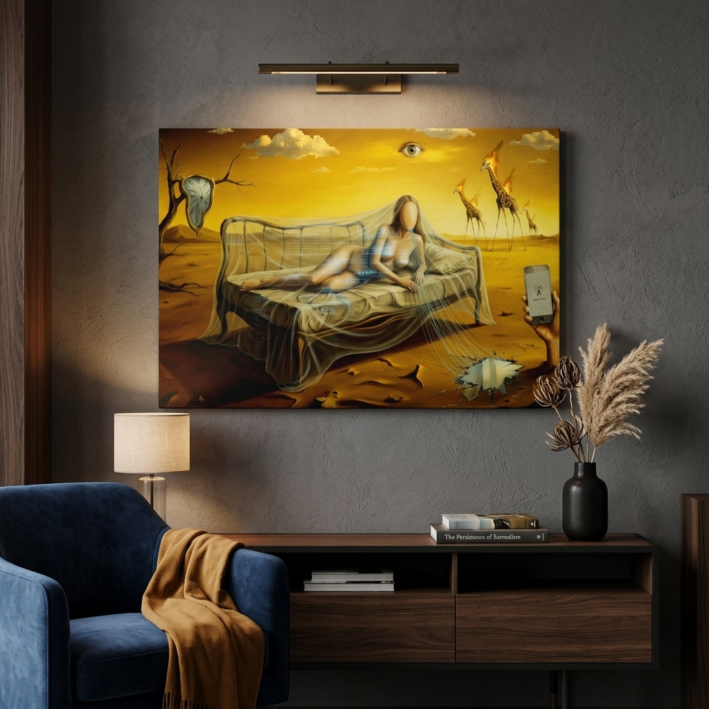 "Signal Lost" Dali style Matte Canvas Print | Fine Art Form Study