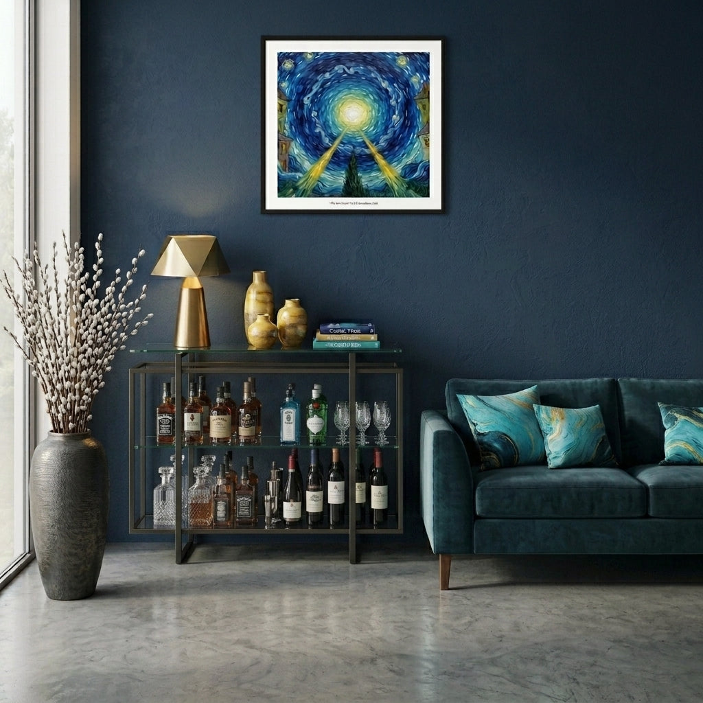 "The Still Point" Van Gogh Inspired Impressionist Art | Framed Poster Reproduction